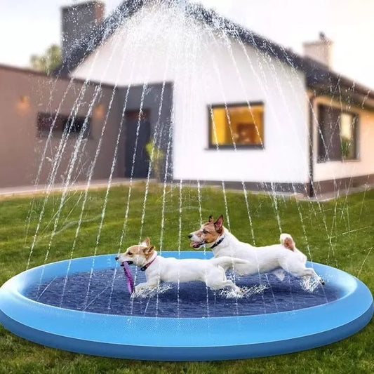 Alfombra rociador y piscina para mascotas